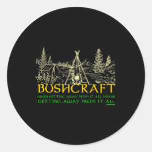 Bushcraft Hiking Camping Classic Round Sticker