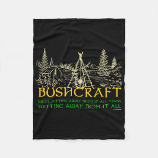 Bushcraft Hiking Camping  Fleece Blanket