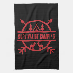 Bushcraft Nature Survivalist Tea Towel