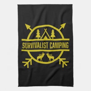 Bushcraft Outdoor Survivalist  Tea Towel