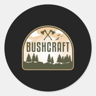 Bushcraft Survival Apocalypse Outdoor Funny Gift Classic Round Sticker
