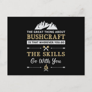 Bushcraft Survival Mountain Bushcrafter Funny Gift Postcard