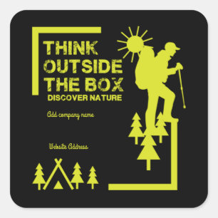 Bushcraft Training And Tour Company Promotion Larg Square Sticker