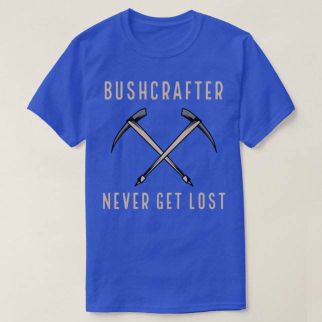 BUSHCRAFTER NEVER GETS LOST Mount Walker T-Shirt (Design Front)