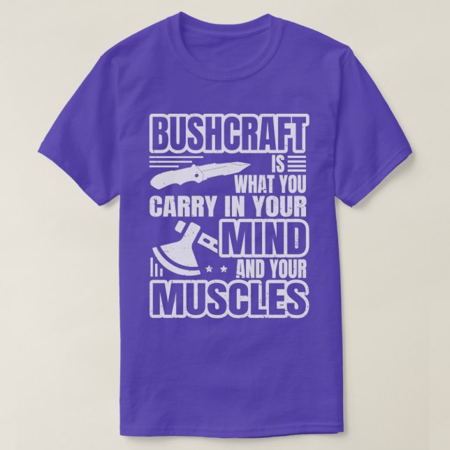Bushcrafter Social Distancing Expert Bushcrafting  T-Shirt (Design Front)