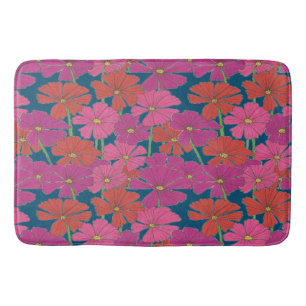 Bushel of Bright Cosmos  Bath Mat