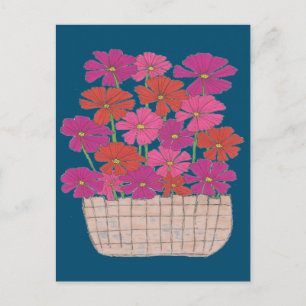 Bushel of Bright Cosmos Postcard