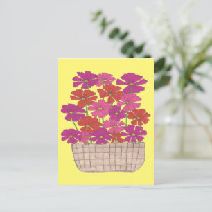 Bushel of Bright Cosmos Postcard