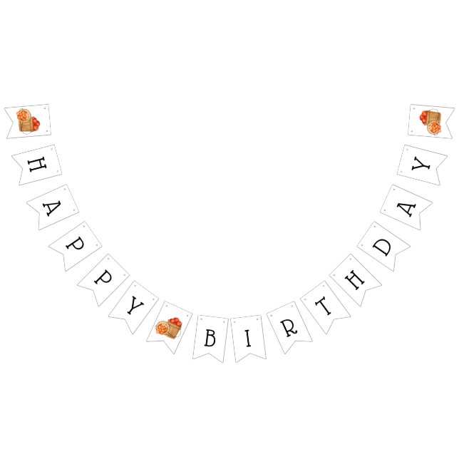 Bushel of Fun! Custom Apple Birthday Party  Bunting (All)