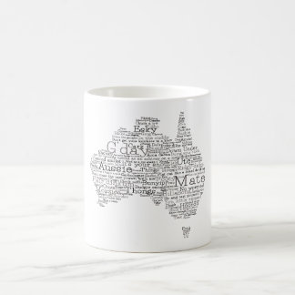 Bushfire Special Edition Aussie Slang Map Coffee Mug