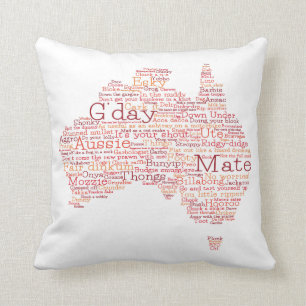 Bushfire Special Edition Aussie Slang Map Cushion