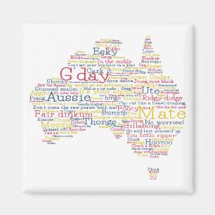 Bushfire Special Edition Aussie Slang Map Magnet