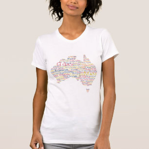 Bushfire Special Edition Aussie Slang Map T-Shirt