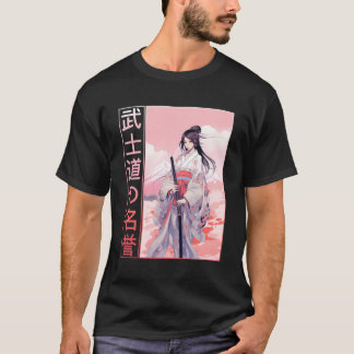 Bushido Code Anime Samurai Girl Japanese Warrior K T-Shirt