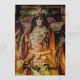 bushido Japanese samurai armour samurai skull Invitation