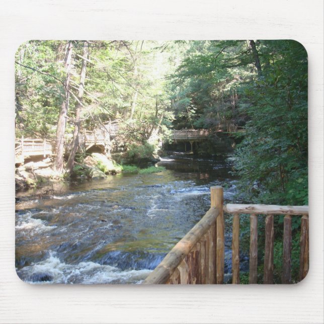 Bushkill Falls - Mt. Pocono, PA Mouse Pad (Front)