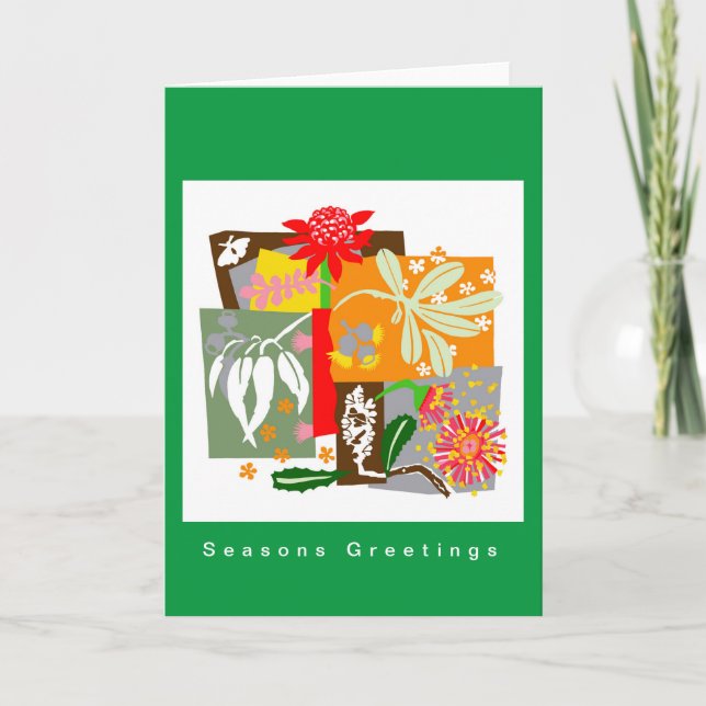 BUSHLAND FLORA - Bush flowers Australian Xmas card (Front)