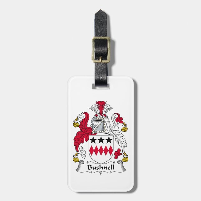 Bushnell Family Crest Luggage Tag (Front Vertical)