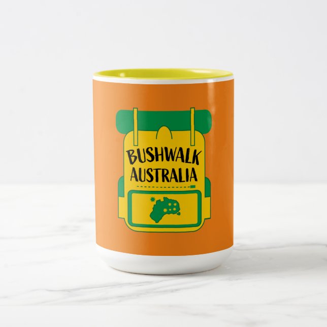 Bushwalking Australia  Two-Tone Coffee Mug (Center)