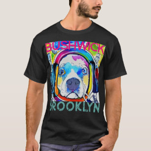 Bushwick Brooklyn, Technicolor music dog T-Shirt 2