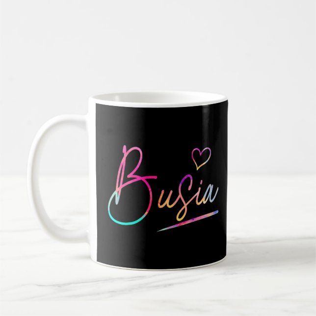 Busia Polish Grandma   Mothers Day  Coffee Mug (Left)