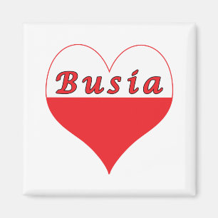 Busia Polish Heart Magnet