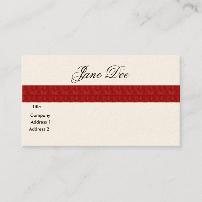 Businees Card- Red Line Business Card (Front)