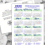 Business 20245 Calendar Modern Blue Script Simple Holiday Postcard<br><div class="desc">Business Logo 2025 Calendar Modern Black Script Minimalist Colourful New Year Holiday Card. All the texts are pre-arranged for you to personalise easily and quickly with your own details. Wish you all a Happy Holidays and an Amazing New Year! For many other card designs, please visit (Holiday Cards) https://www.zazzle.com/collections/119095696689680604 (Holiday...</div>