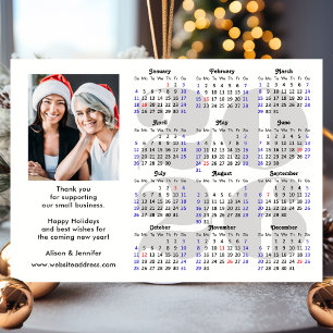 Business 2024 Calendar Minimalist Silver Glitter