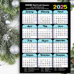 Business 2025 Calendar Black Blue Minimalist Holiday Card<br><div class="desc">Business 2025 Calendar Modern Black Blue Minimalist Colourful New Year Holiday Card. All the texts are pre-arranged for you to personalise easily and quickly with your own details. Wish you all a Happy Holidays and an Amazing New Year! For many other card designs, please visit (Holiday Cards) https://www.zazzle.com/collections/119095696689680604 (Holiday Postcards)...</div>
