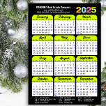 Business 2025 Calendar Black Green Minimalist Holiday Card<br><div class="desc">Business 2025 Calendar Modern Black Green Minimalist Colourful New Year Holiday Card. All the texts are pre-arranged for you to personalise easily and quickly with your own details. Wish you all a Happy Holidays and an Amazing New Year! For many other card designs, please visit (Holiday Cards) https://www.zazzle.com/collections/119095696689680604 (Holiday Postcards)...</div>