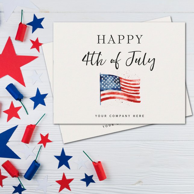 Business 4th of July Promotional Flag Card (Creator Uploaded)