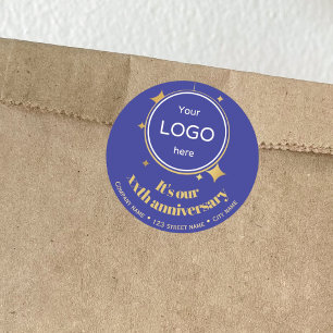 Business 5th 10th 50th anniversary blue Sticker