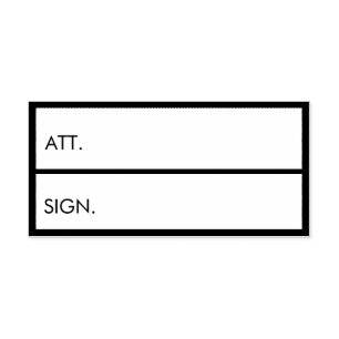 Business Accounting Att and Sign Custom Text Self-inking Stamp
