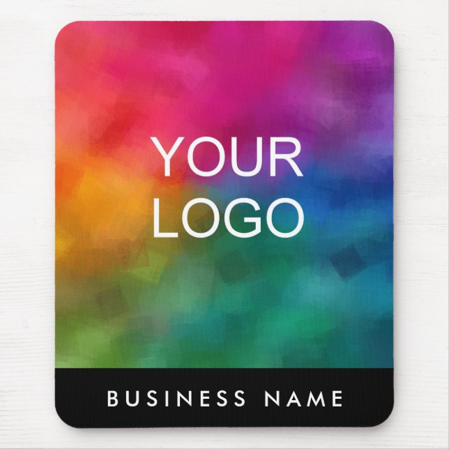 Business Add Your Company Logo Image Text Vertical Mouse Pad (Front)