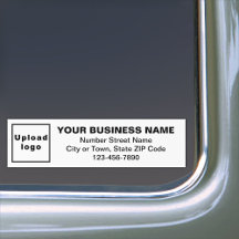 Business Address and Phone Number on White