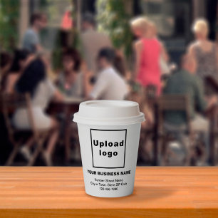 Business Address and Phone Number White Paper Cup