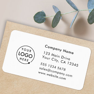 Business Address Label   Logo Company Info Sticker