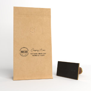 Business Address Logo Professional Corporate Rub Rubber Stamp