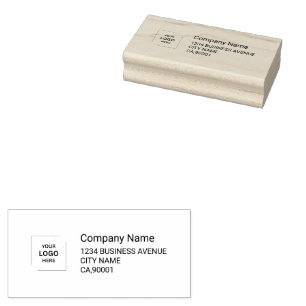 Business Address Logo Professional Corporate Rubber Stamp