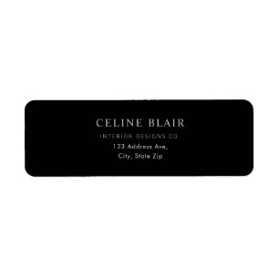 Business Address Return Address Label