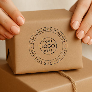 Business Address Rubber Stamp   Logo Return Mail