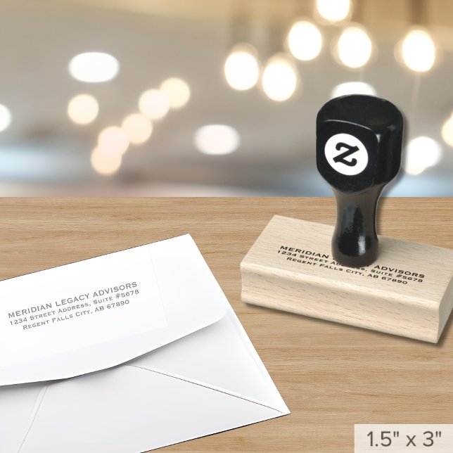 Business Address Simple Professional Corporate Rubber Stamp (Creator Uploaded)