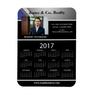 Business Advertising/Promotional 2017 Calendar Magnet