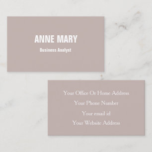 Business Analyst Beige Terracotta Elegant Modern Card