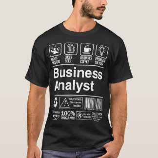 Business Analyst Shopping Label Problem Solver  T-Shirt