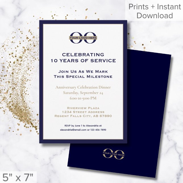 Business Anniversary Invitation with Logo (Creator Uploaded)