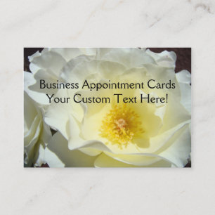 Business Appointment Cards White Rose custom