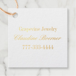 Business Artist Crafter Foil Product Hang Favour Favour Tags