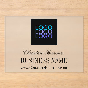 Business Artist Crafter Logo Affordable Acrylic Invitations